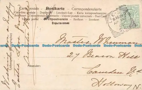 R133604 Alte Postkarte. Drei Mädchen. 1906