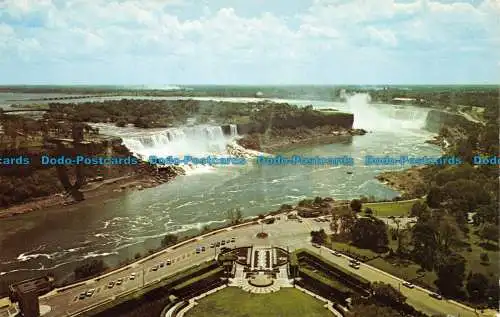 R133021 Allgemeine Ansicht der Niagarafälle mit amerikanischen Wasserfällen und kanadischen Pferden