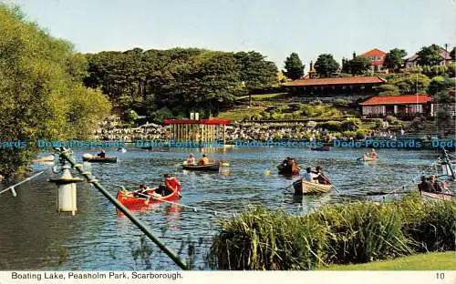 R133043 Bootssee. Peasholm Park. Scarborough. Bamforth. Farbglanz. 1970