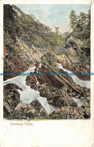 R134362 Conway Falls. Marke Pfauen. Autochrom. Bildliches Briefpapier. 1904