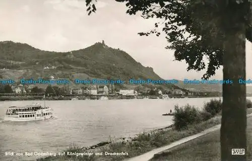 R135376 Blick von Bad Godesberg auf Königswinter und Drachenfels. RP