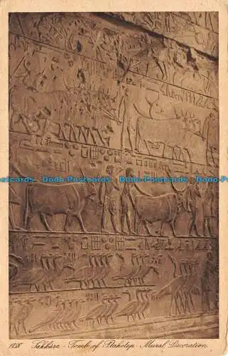 R134873 1138. Sakkara. Grab von Ptahotep. Wanddekoration. Lehnert und Landrock