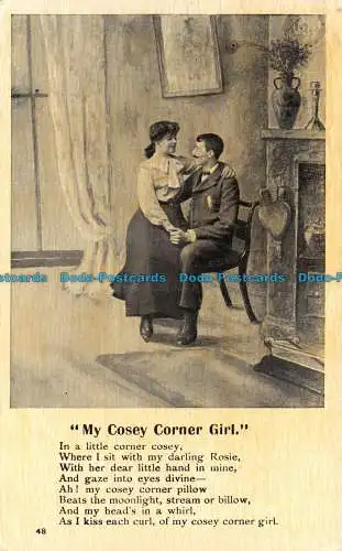 R135437 My Cosey Corner Girl. In einem kleinen Eckschnäppchen. Living Picture Serie