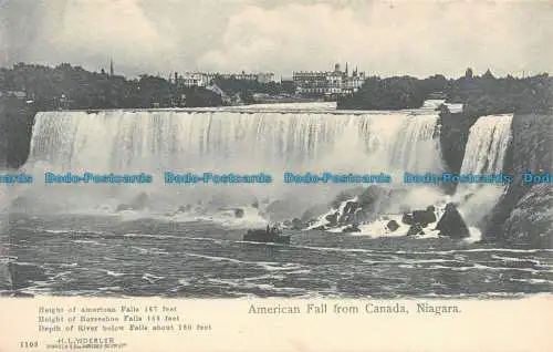 R134906 American Fall aus Kanada. Niagara. H.L. Woehler