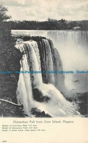 R134908 Hufeisenfall von Goat Island. Niagara. H.L. Woehler