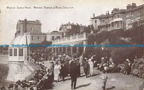 R135464 Weston Super Mare. Marine Parade und Rozel Shelter. Sepiatone. Photochro