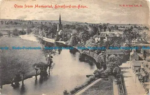 R134982 Blick von Memorial. Stratford auf Avon. H.B