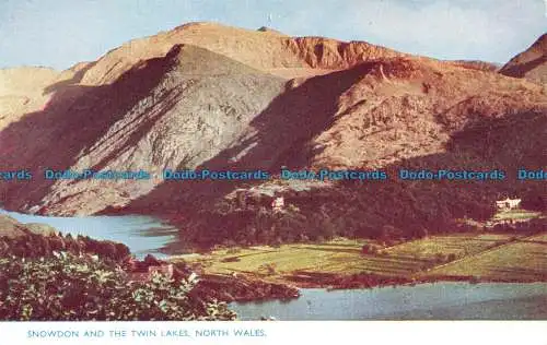 R135547 Snowdon und die Zwillingsseen. Nordwales. Photochrom