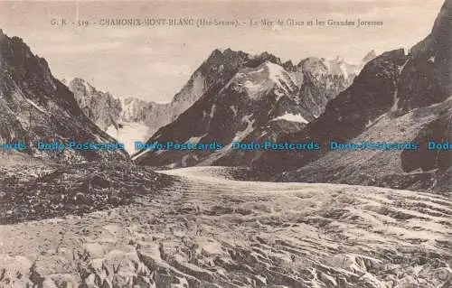 R136231 G.R. 519. Chamonix Mont Blanc. Hte Savoie. Das eisige Meer und die großen