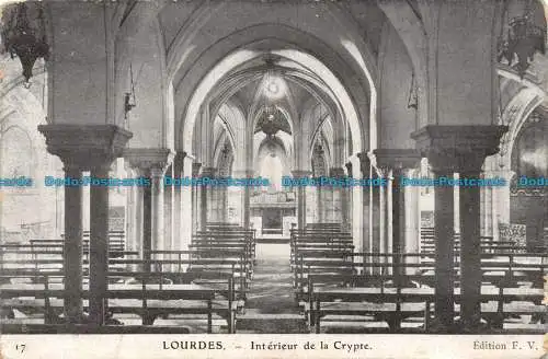 R135612 Lourdes. Inneres der Krypta. F.V