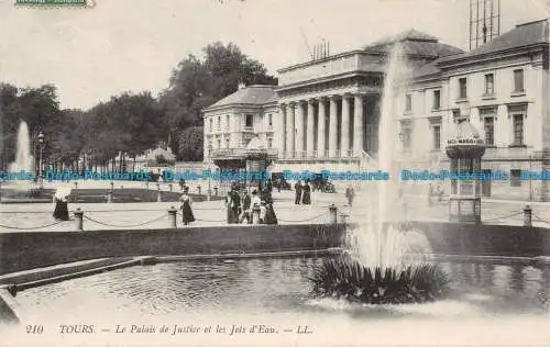 R135682 Touren. Der Justizpalast und die Wasserstrahlen. LL. 1914