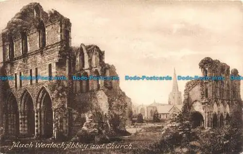 R135700 Viel Wenlock Abbey und Kirche. Friths Serie. Nein. 13003