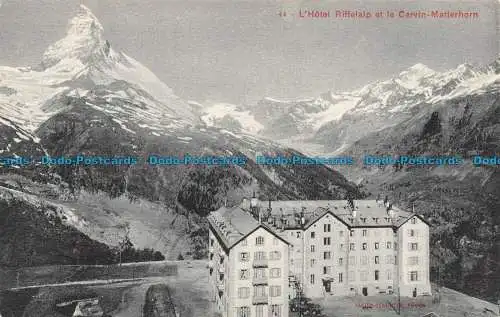 R135182 LHotel Riffelalp und Matterhorn Matterhorn