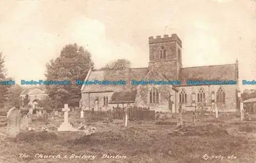 R135732 Die Kirche und das Pfarrhaus. Dinton. W. Wyatt. 1916