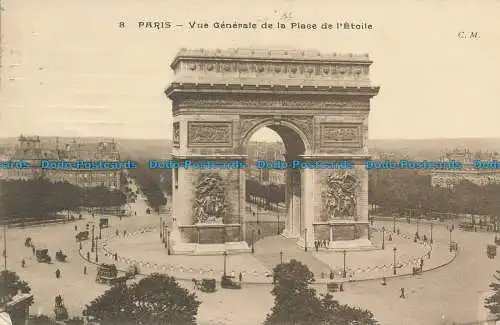 R135249 Paris. Gesamtansicht des Place de l Etoile. 1910