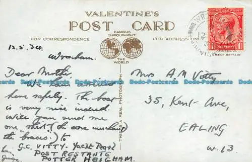 R137087 Auf den Broten bei Wroxham. 264. Valentinstag. 1934. RP