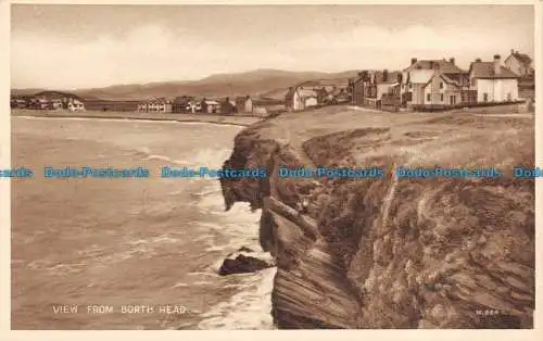 R135796 Blick von Borth Head. Valentinstag. Samt Gravur