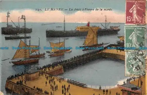 R135280 Le Havre. La Jettee zur Gezeitenzeit