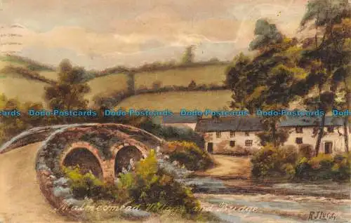 R136513 Malmesmead Dorf und Brücke. Friths Serie. 1936