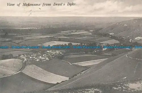 R137248 Blick auf Midsussex von Devils Dyke. 1906