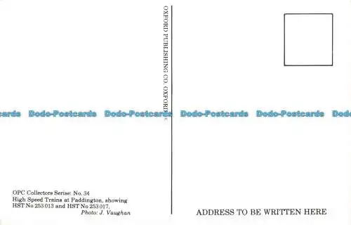 R135953 OPC Kollektoren Serisennr. 34. Hochgeschwindigkeitszüge in Paddington zeigen HS