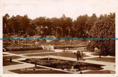 R137302 Lilenteich. Kingsnorth Gardens. Folkestone. 42. RP. 1932