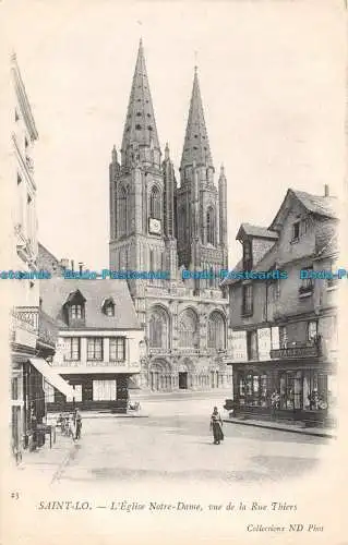 R136643 Saint Lo. LEglise Notre Dame von der Rue Thiers aus gesehen. ND Foto. Neurdein Fre