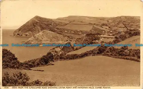R137339 Blick von der Ilfracombe Road mit Lester Point und Hangman Hills. Co