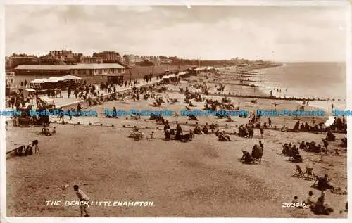 R136044 Der Strand. Littlehampton. Valentinstag. RP. 1938