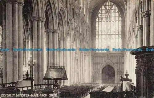 R136062 Beverley Minster. Schiff vom Chor. Queen Serie. T.T. und S