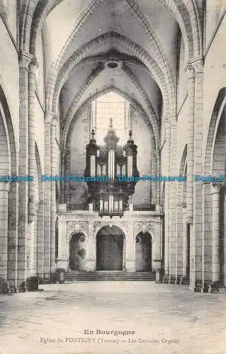 R136709 In Burgund. Kirche von Pontigny. Yonne. Die großen Orgeln