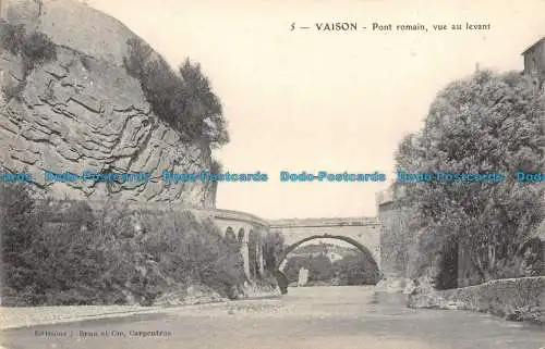 R136718 Vaison. Römische Brücke nach oben. J. Braun