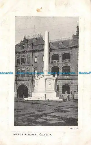 R136731 Holwell Monument. Kalkutta. Nein. 30. B. und L.T