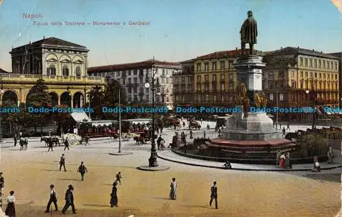 R136967 Neapel. Bahnhofsplatz. Denkmal für Garibaldi. Dr. Trenkler. Nein.