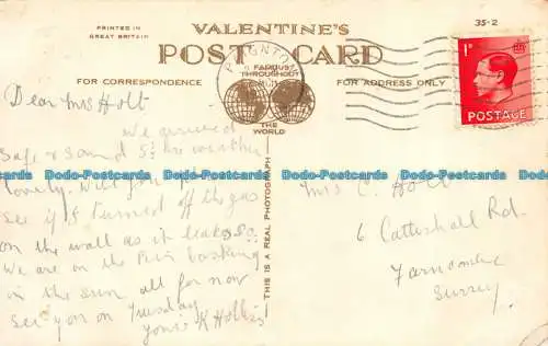 R136993 Cliff Gardens. Goodrington. Paignton. Valentinstag. RP. 1937