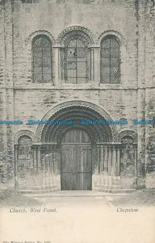 R137941 Kirche. Westfront. Chepstow. Schraubenschlüssel. Nr. 1245