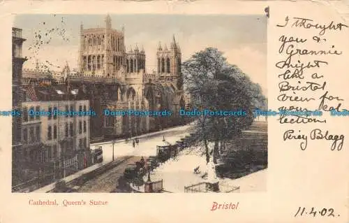 R138003 Kathedrale. Queen Statue. Bristol. 1902