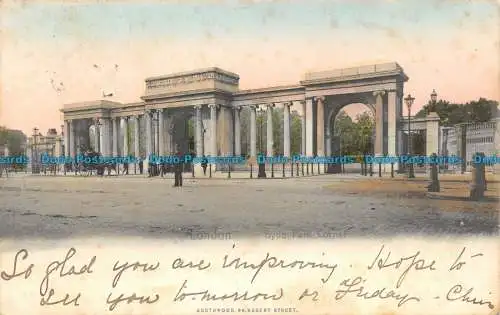 R138124 London. Hyde Park Corner. Southwood. 1904