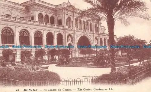 R138622 Menton. Der Casino-Garten. Der Casino Garten. LL. Levy und Neurdein Reu