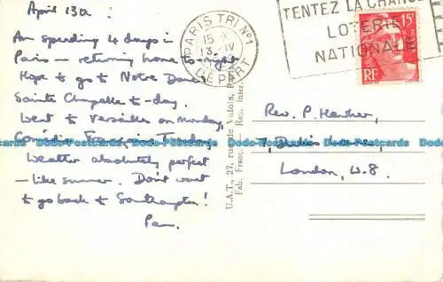 R138186 Paris. Notre Dame et les Quais. U. A.T. 1949