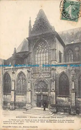 R138632 Mezieres. Portal der Kirche. Nordküste. Zimmermann Richard