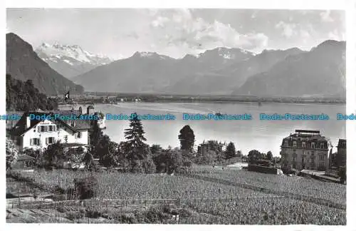 R138214 Hotelpension Masson. Montreux Territet. R. Jaquier. Ch. Hosennen Foto