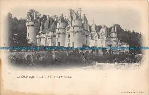 R138691 Das Schloss von Usse. 15. und 16. Jahrhundert. ND. Foto