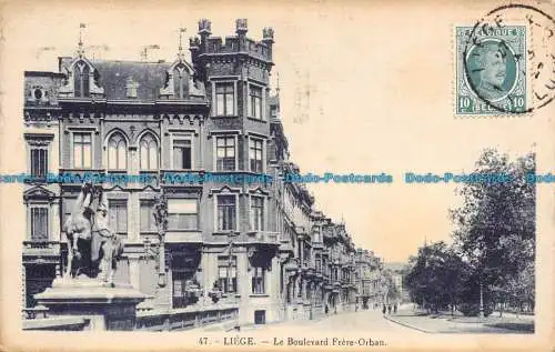 R138267 Lüttich. Der Boulevard Frere Orban. 1924