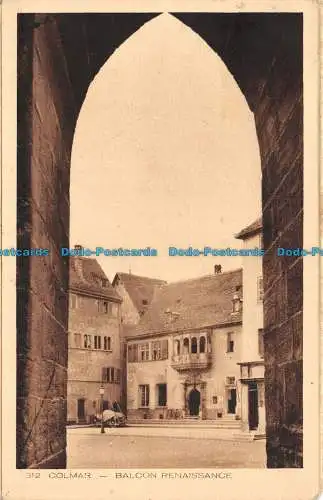 R138715 Colmar. Renaissance-Balkon. Braun. 1936