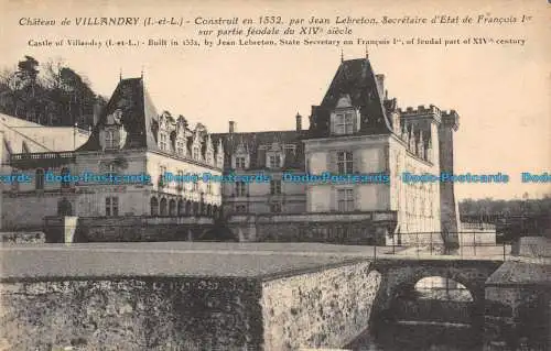 R138734 Chateau de Villandry. Schloss von Villandry. Erbaut 1532 von Jean Lebreto