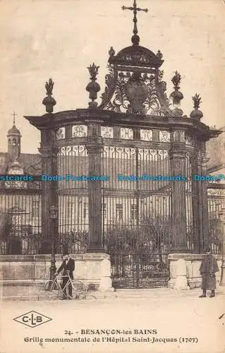 R138778 Besancon les Bains. Monumentales Gitter des Jakobsklinikums. C.L.