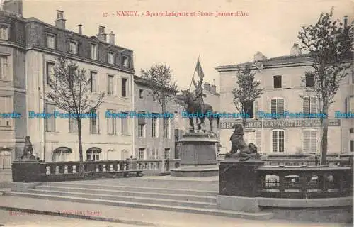 R138781 Nancy. Square Lafayette und Statue Jeanne dArc. Häuser der Geschäfte Reun