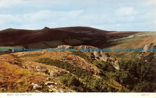 R139375 Bench Tor. Dartmoor. Jarrold. Cotman Farbe