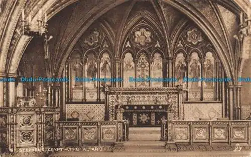 R139389 St. Stephens Krypta. Der Altar. Häuser des Parlaments. Nein. 2168. Tuck